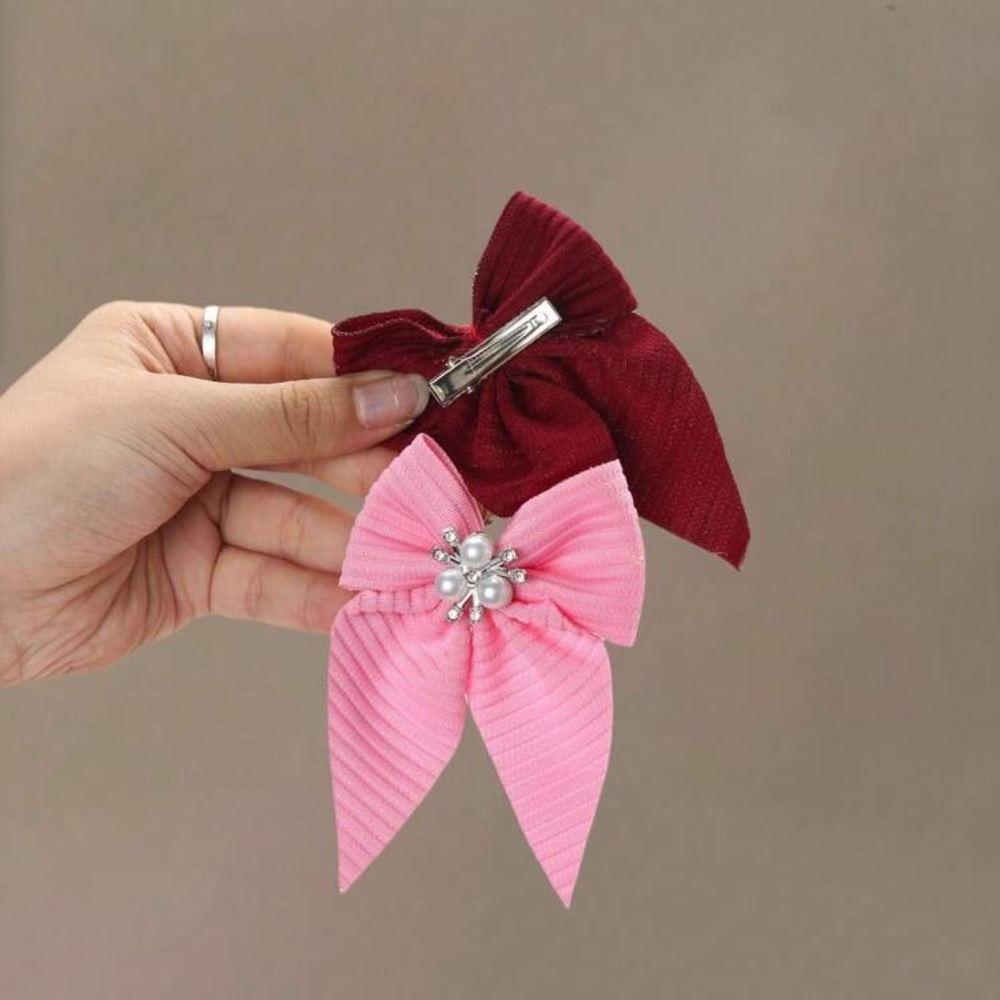 16 Pairs of Hair Ties with Imitation Pearls | Pack of 32 Fabric Tweezers New - Picture 3 of 10